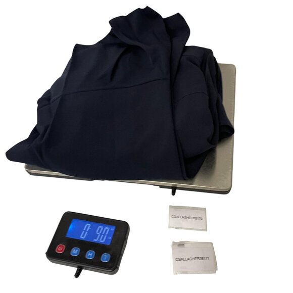 Tory Burch Womens Jane Shirt Dress Size 14 Navy Blue Ruffle Crepe de chine NWT - Picture 15 of 15